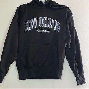 NEW ORLEANS THE BIG EASY NOLA BLACK SWEATSHIRT HOODIE